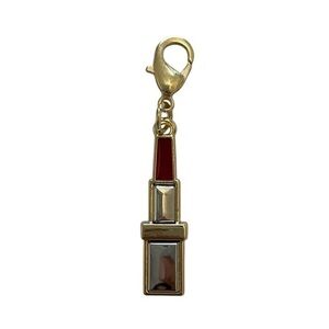 Gold and Red Lipstick Charm